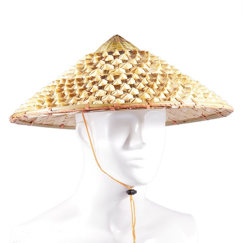 Vietnamese Japanese Coolie Straw Bamboo Cone Sun Hat Garden Farmer Fishing
