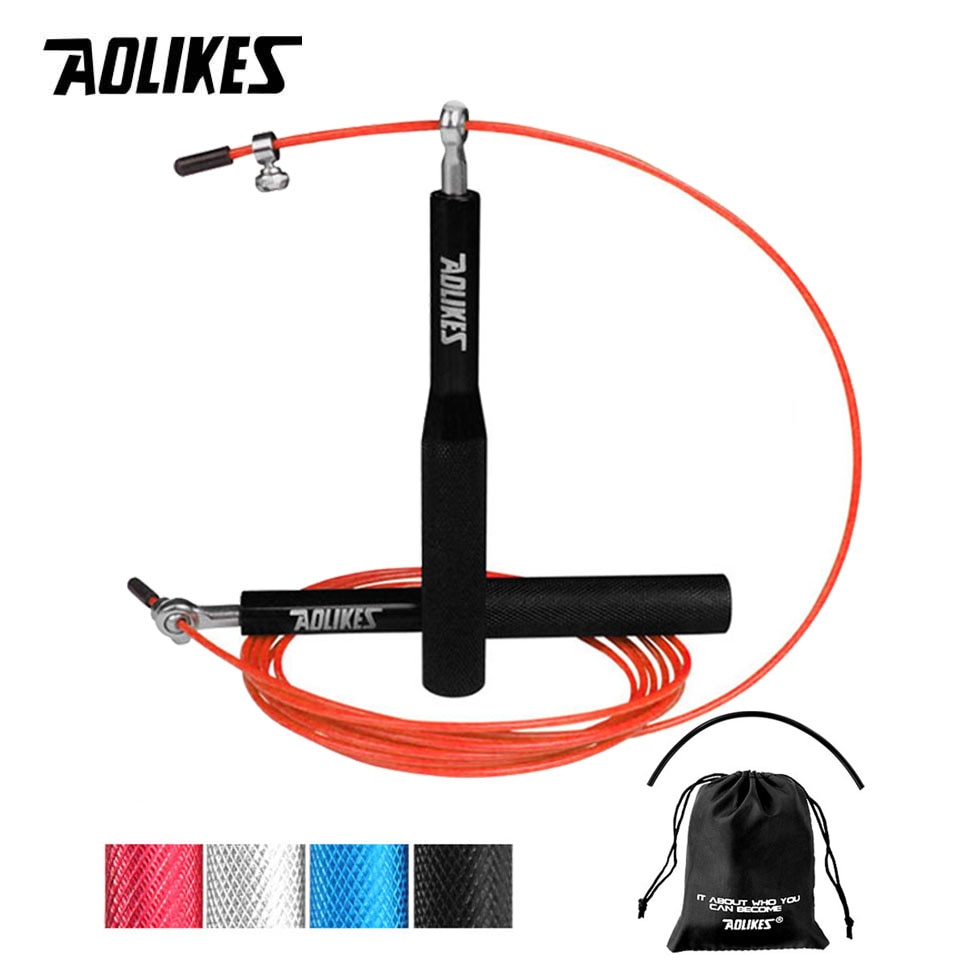 AOLIKES Crossfit szybka skakanka profesjonalna skakanka do MMA boks Fitness pomiń trening trening siłownia sprzęt treningowy