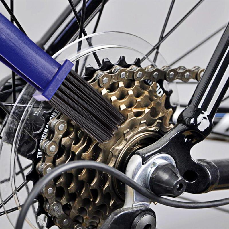 Cepillo de limpieza azul para bicicleta, herramienta de limpieza para bicicleta, ciclismo, bicicleta, cadena, eliminador de frenos, cepillo de limpieza