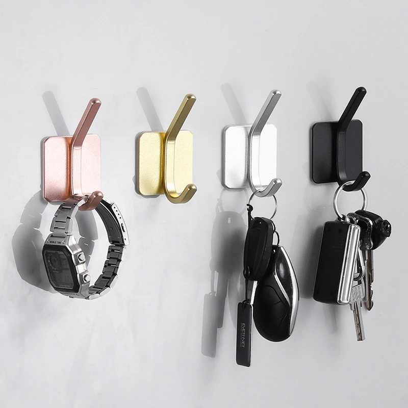 Zelfklevende hangende badkamerhaken Deursleutel Tas Jas Handdoek Robe Hanger Douchehaak Organizer voor badkamer Keukenaccessoires