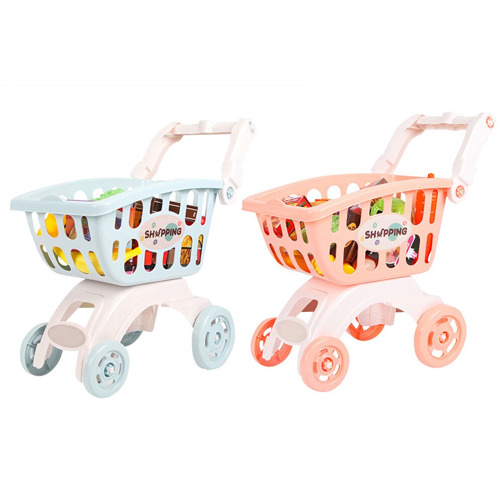 Neue freundlicher Simulation Einkaufen Einkaufszentrum Supermarkt Warenkorb Wagen Spielzeug Miniatur Spielen Einkaufen Bildung Spielzeug für Baby J11