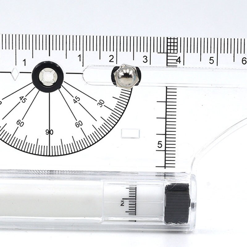 Multifunctional Drawing Ruler Portable Universal Parallel Ruler Practical Measuring Tool for School Office Drawing Ruler QJY99