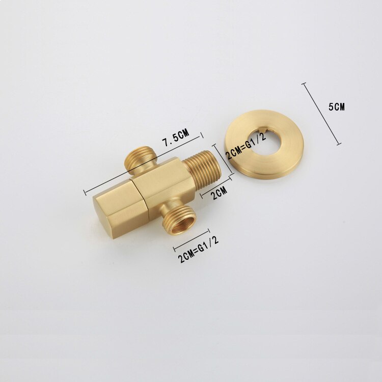 Cromo/nero/oro/oro rosa G1/2 &#39;valvola interruttore a triangolo per valvola angolare bagno lavatrice valvola di arresto wc JF1002