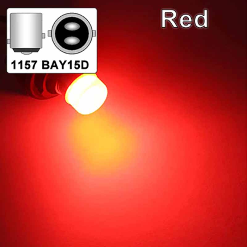 Bombilla LED trasera P21/5W Ba15S 1156 PY21W BAY15D 1157 luz de señal de giro 12V 7000K blanco superbrillante lámpara de estacionamiento de freno inverso de coche: RGB