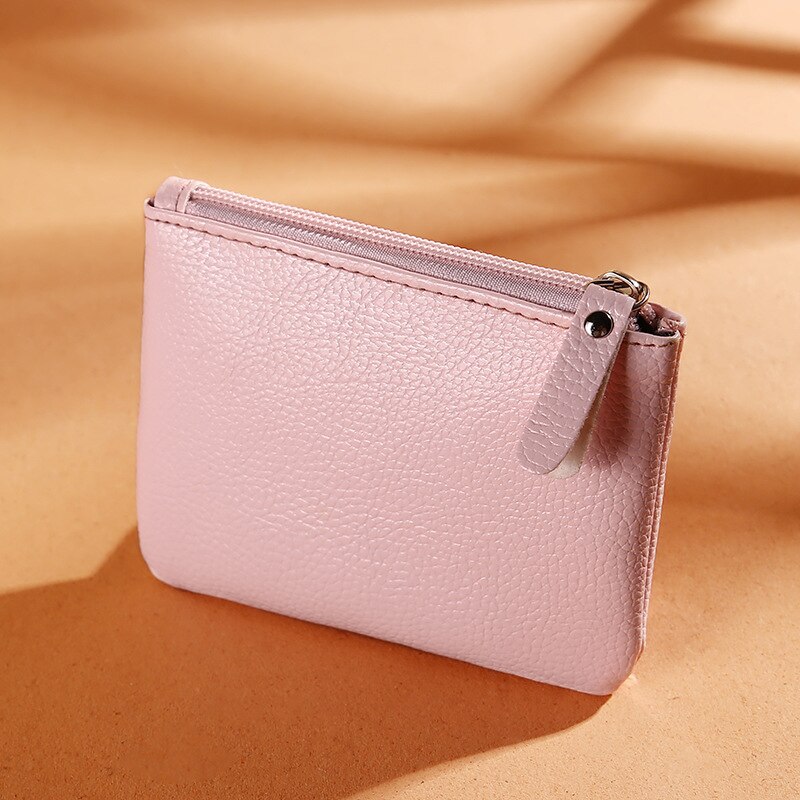 Style Small Daisy Coin Purse Women Temperament Zipper Coin Purse Korean Style Literary Style Portable Durable MiniPouch: B-pink