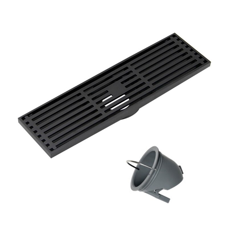 Invisible Stainless Steel Floor Linear Waste Grates Grid Strainer Shower Drain R9UF: BK-30cm