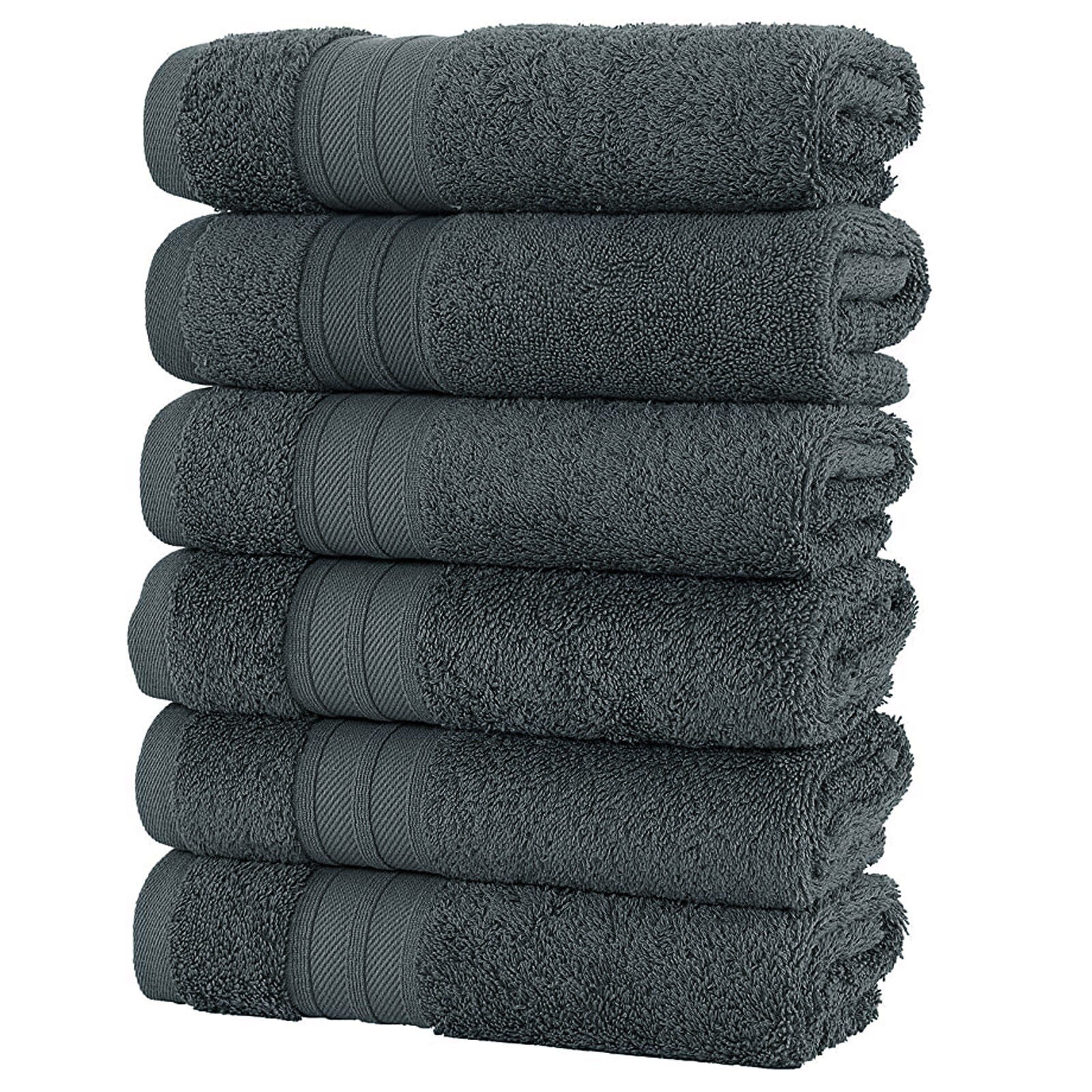 40 #6Pc Handdoek Puur Katoen Huishoudelijke Zachte Gezicht Wassen Handdoek Onderbroken Koppels Absorberende Handdoek Veeg Haar Gezicht Bad handdoeken: Gray