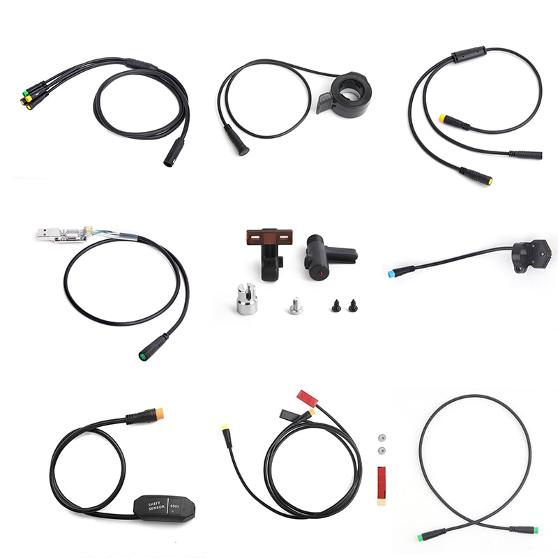 Bafang E-bike Cable For 8FUN Motor Kits Gear Sensor USB Programming Hydraulic Brake Sensor Display 5PIN Brake 3pin 1T4 1T2