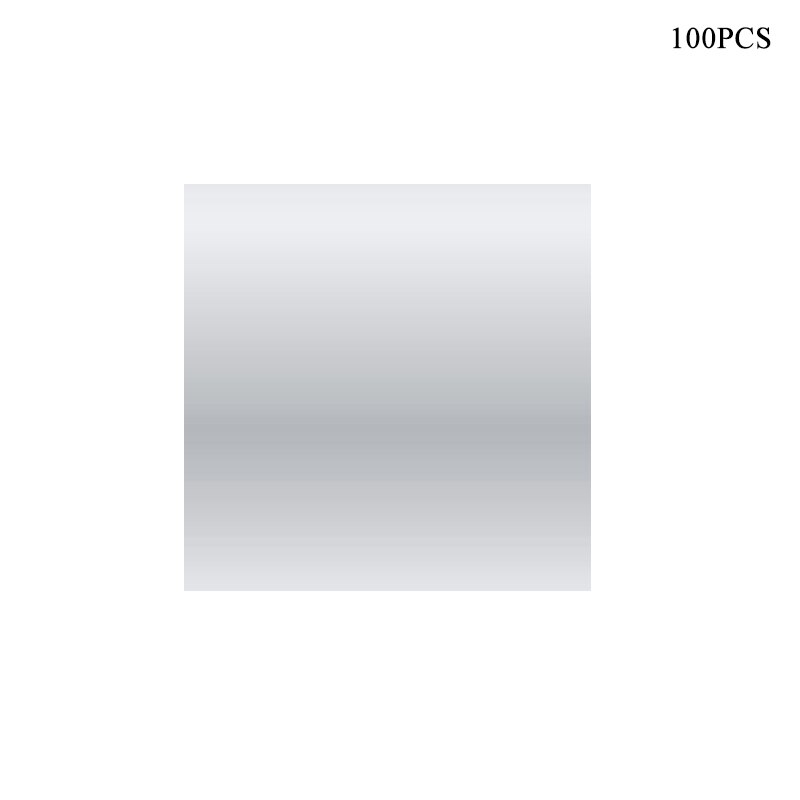 Papel de aluminio colorido para envolver chocolates, envoltorio de té, , paquete de alimentos, embalaje de dulces para de boda, 100 piezas: Plata