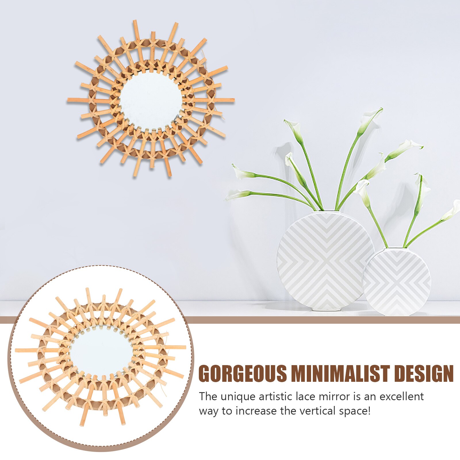 Wall-mounted Decorative Mirror Hanging Mirror for Home Bathroom