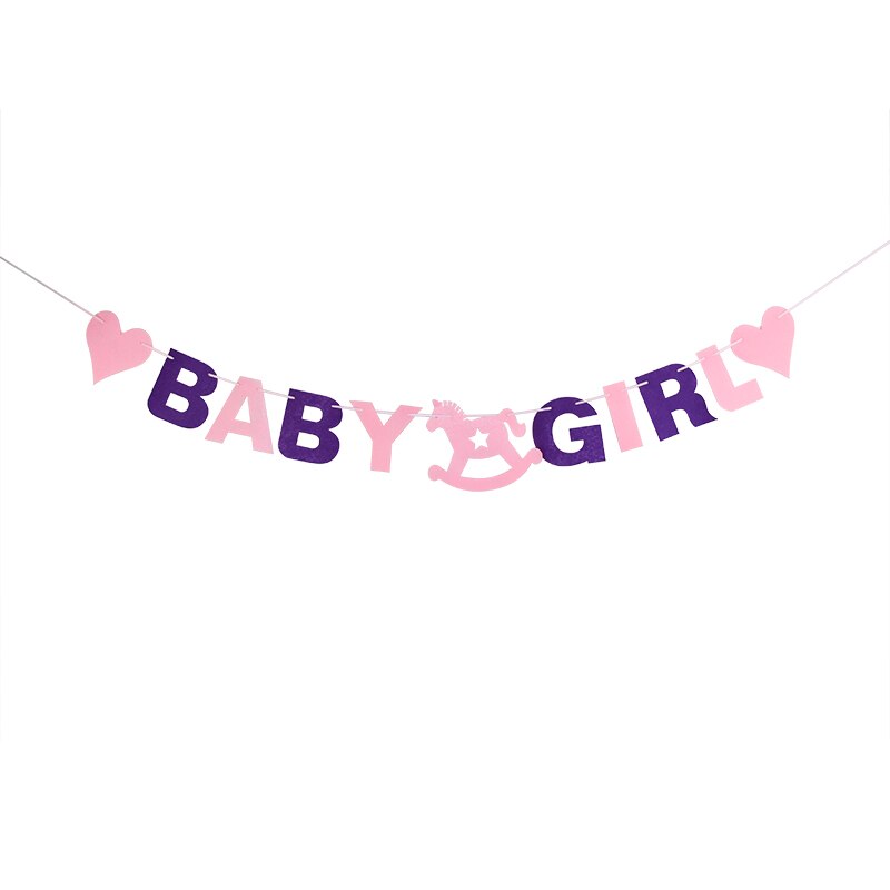 1 sett stoff rosa blå baby shower girlander bunting banner gutt jente baby dåp barn barn bursdagsfest dekorative forsyninger