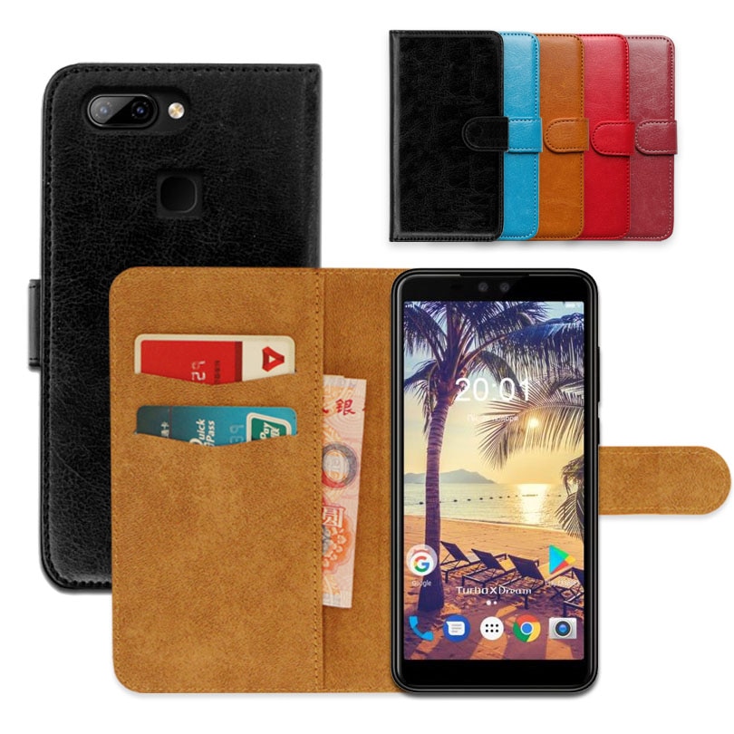 Funda billetera de lujo para Turbo X Dream 4G PU de cuero especial con tapa de bolsillo de tarjeta, funda de teléfono Kickstand