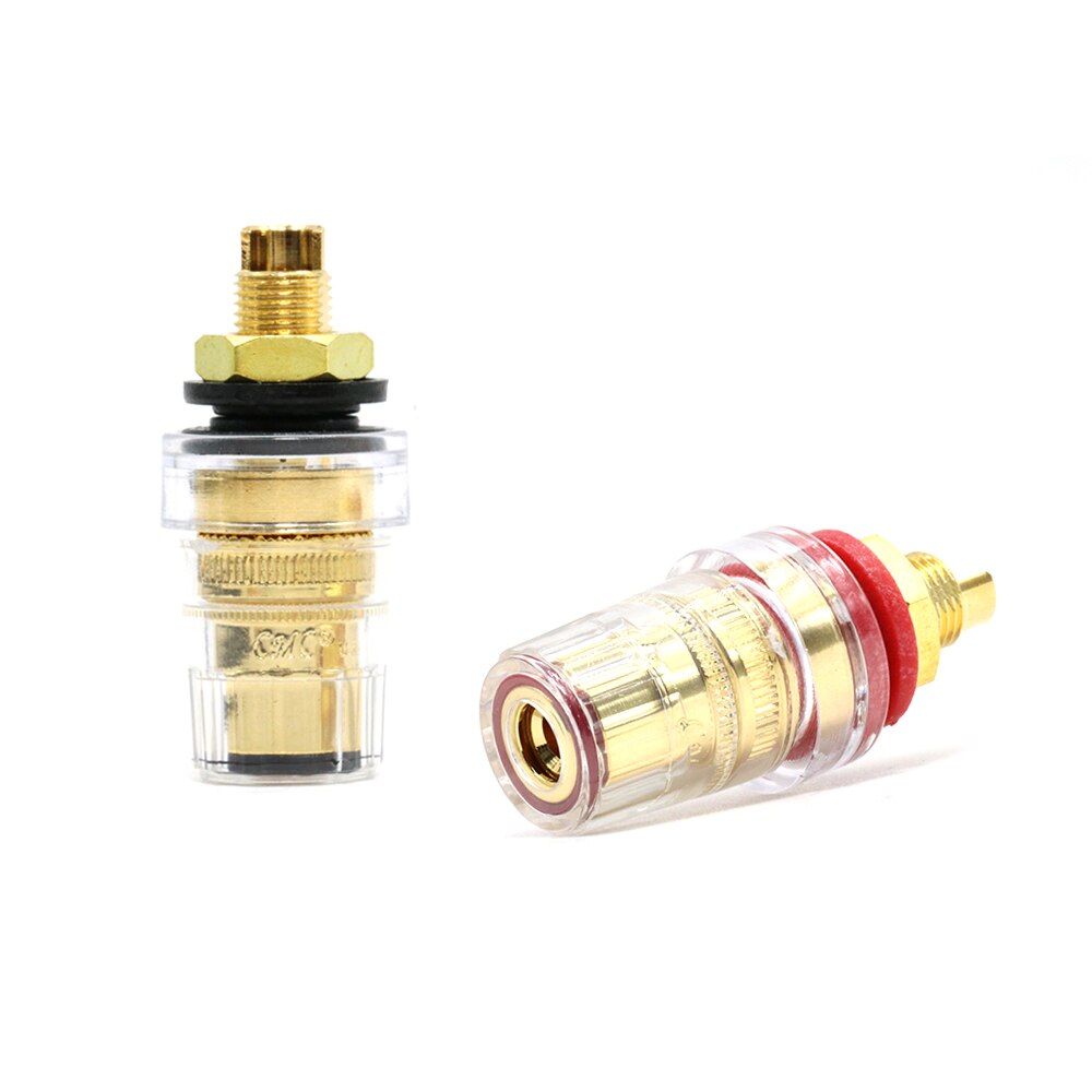2pcs CMC-858-S-CU-G High End Binding posts,banana Plug Socket Connector ,Amplifier Speaker Cable Terminal Binding post