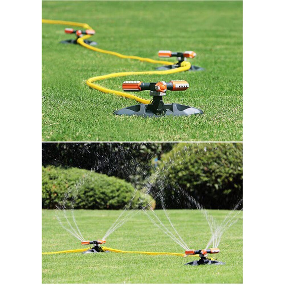 Multifunctional Garden 360 Degree Automatic Rotating Sprinkler Shower Plastic Three-prong Sprinkler Cooling Beam Maintenance