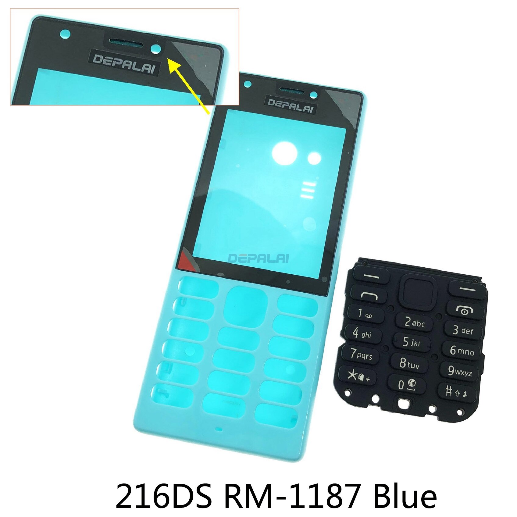 Housing For Nokia 150 Case 216 DS RM-1187 Mobile Phone Cover Case Keypad: Red