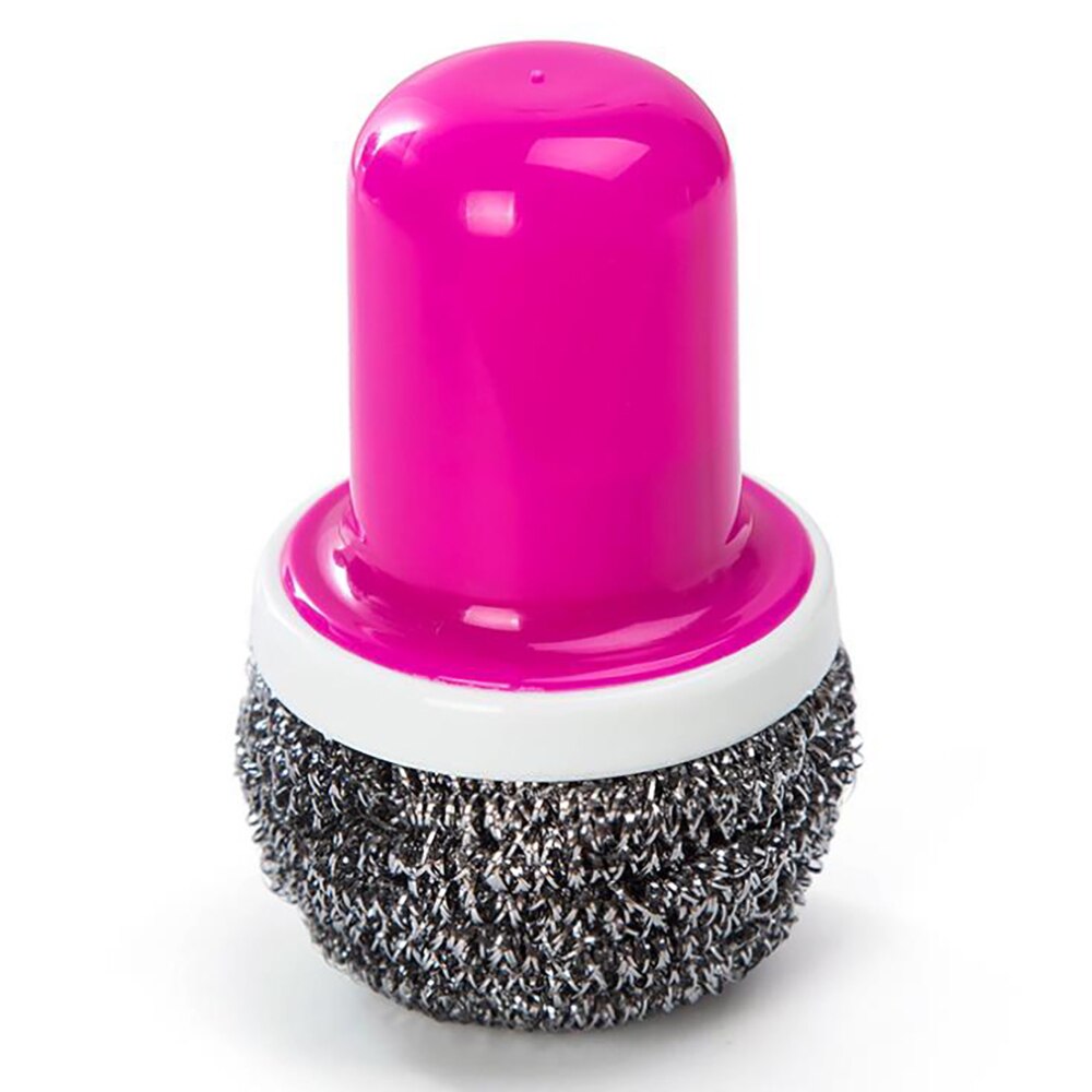 Staal Wol Reinigen Rvs Bal Borstel Schotel Kom Pan Schoon Metalen Scrubber Bal Pot Borstel Huishoudelijke Schoonmaakmiddelen Gereedschappen: Rood