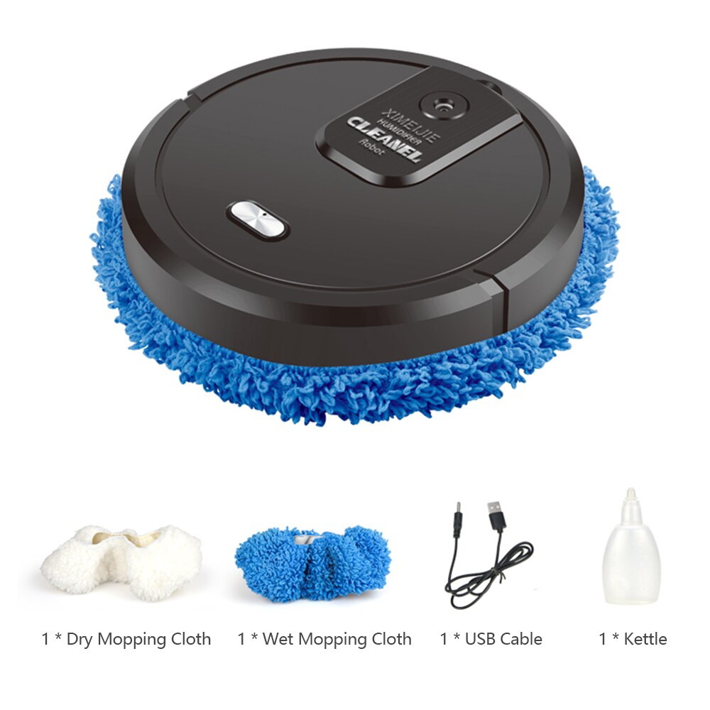Mopping Robot Cleaner Spray Type Humidifying Wet & Dry Mopping Automatic Cleaning Anti-crash 1500mAh Rechargeable Robots Cleaner: B