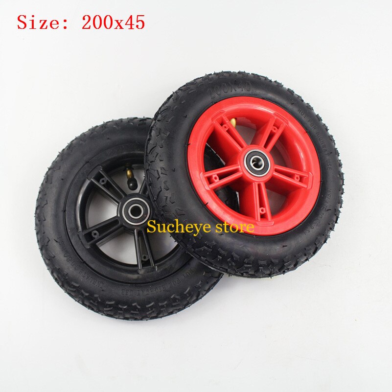 200X40 Wheels 8 Inch Rubber Tires and Wheel Hub Fits Folding Bicycle Electric Scooter Motorcycle Baby's Car