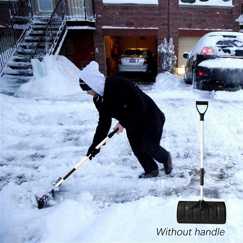 Pala de nieve de empuje para invierno, herramienta de eliminación de pala de nieve gruesa multifuncional de acero al manganeso grande