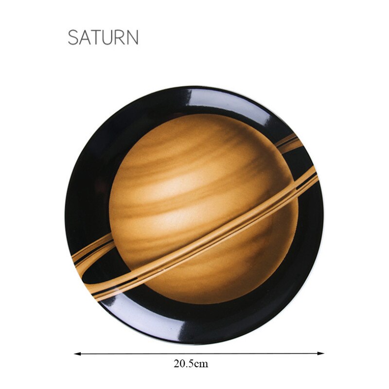 Ceramic Planet Wall Hanging Decorative Plate Nordic Modern Cosmic Ornaments Astronaut Home Wall Decoration Crafts: Saturn