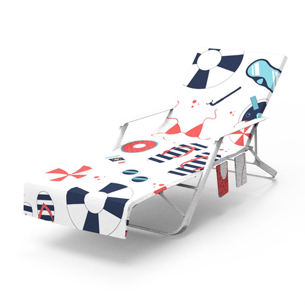 Beach Towel Adults Sun Lounger Bed Printed Cover Garden Swimming Pool Lounge Chairs Cover Quick Drying Bath Towel