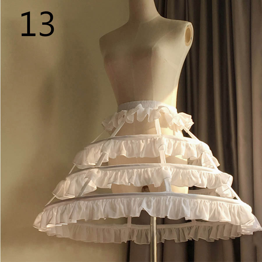 JIERUIZE Wedding Petticoat Crinoline Slip Underskirt Short Dress Cosplay Petticoat: NO.13