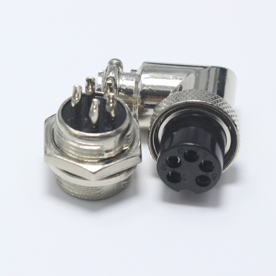 1Set GX16 90 Graden Haakse Xlr 16Mm Elleboog 2 3 4 5 6 7 8 9 Pin vrouwelijke Plug Mannelijke Chassis Mount Socket Luchtvaart Connector