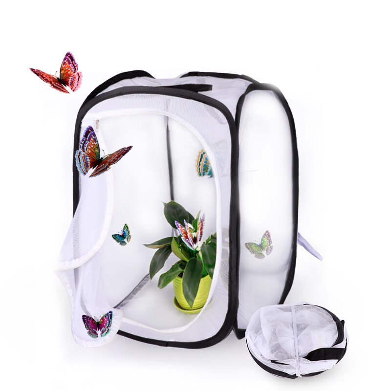 Butterfly Breeding Box Insect Net Insect Butterfly Habitat Cage Terrarium -Up Butterfly Nest 12X12X12 Inches