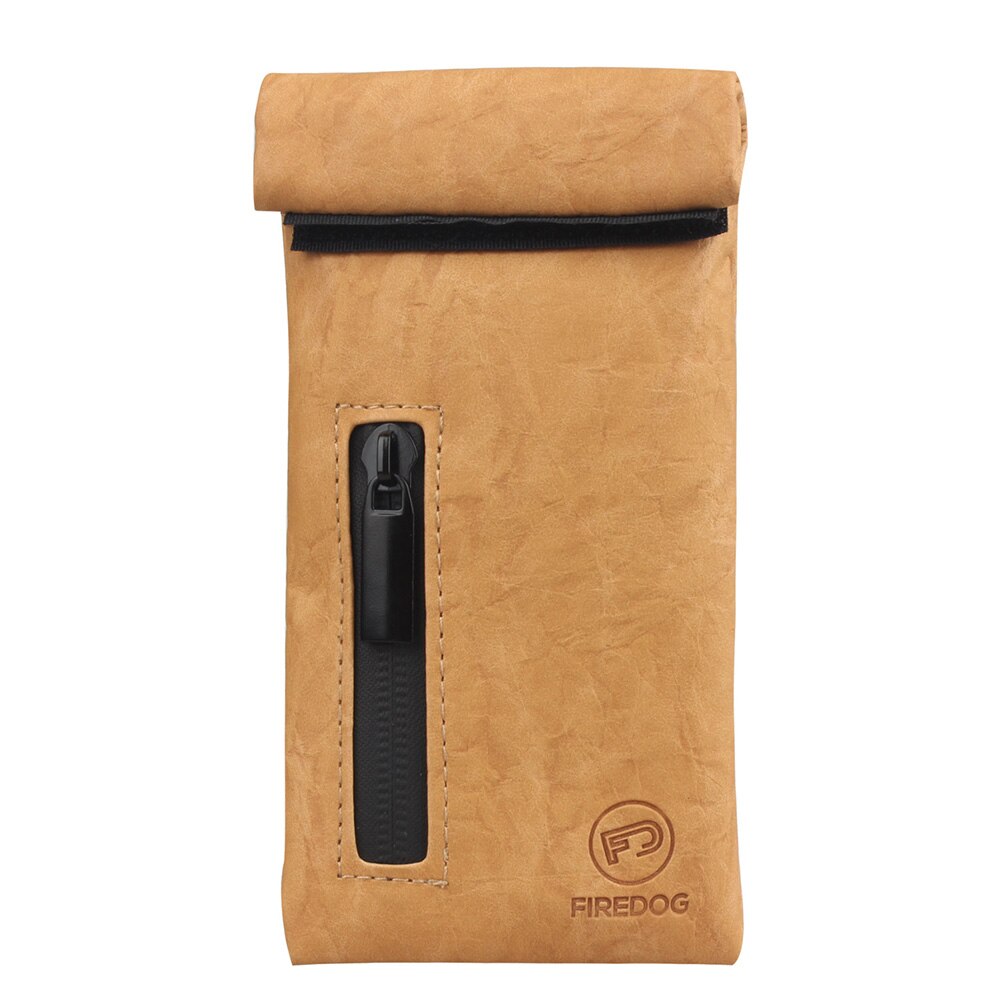 Udendørs lugtbestandig rejsetaske praktisk deodorant taske med aktivt kul til urter, perfekt stash foret opbevaringspose: Brun