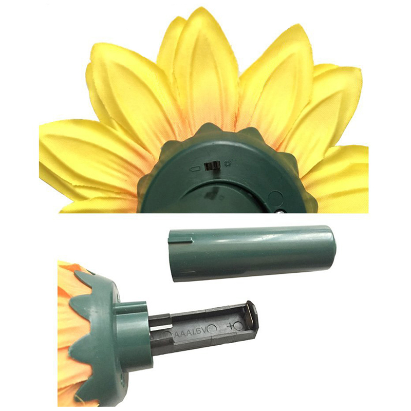 1x Dansen Solar/Batterij Zonnebloem Met Vlinder Op Tuin Plukjes Tuin Gazon Bloempot Flowerbed Ornament Kleur