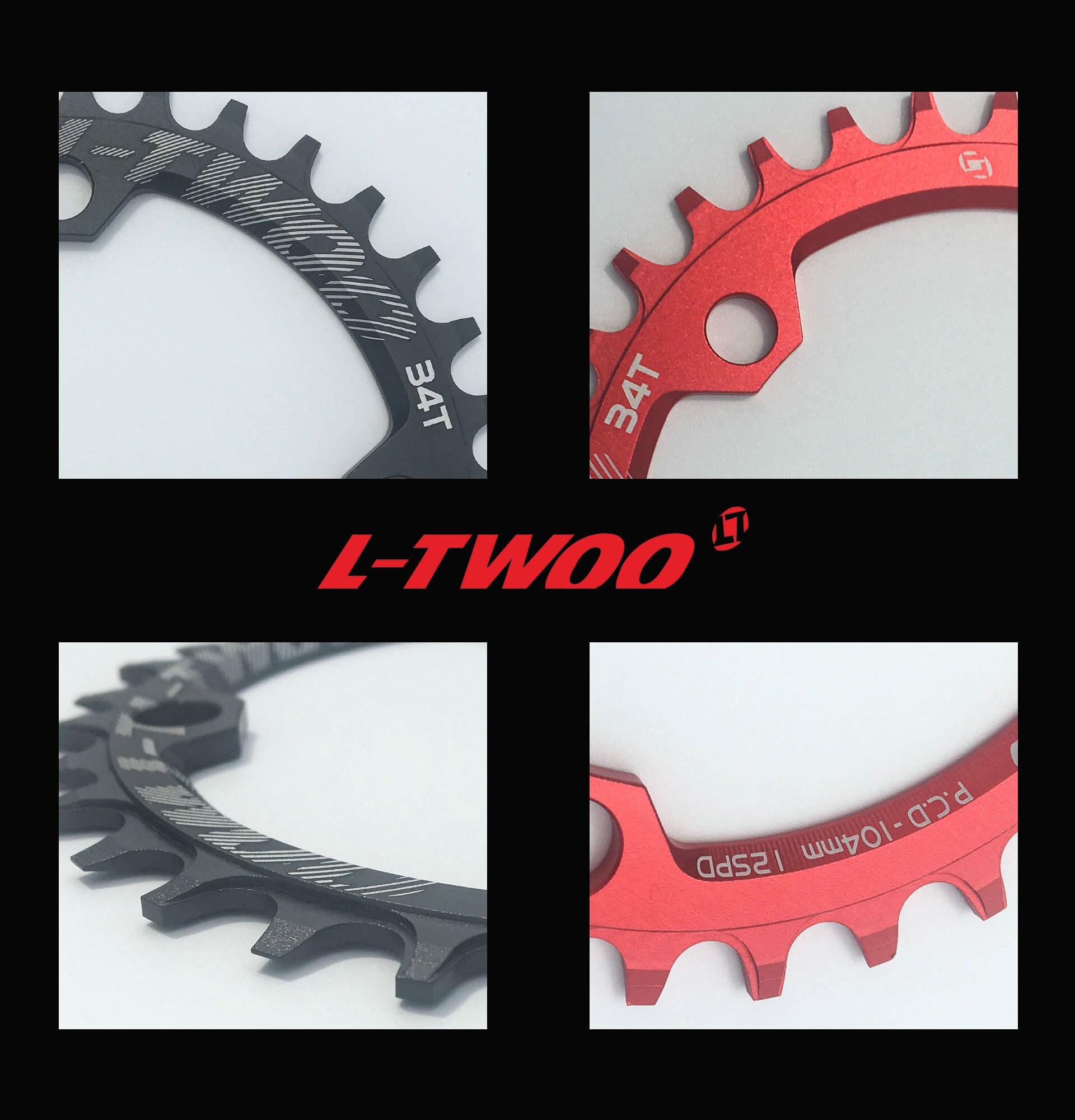 LTWOO Round Narrow Wide Chainrings MTB Mountain bike bicycle 104BCD 32T 34T 36T 38T crankset Tooth plate Parts hard-wearing