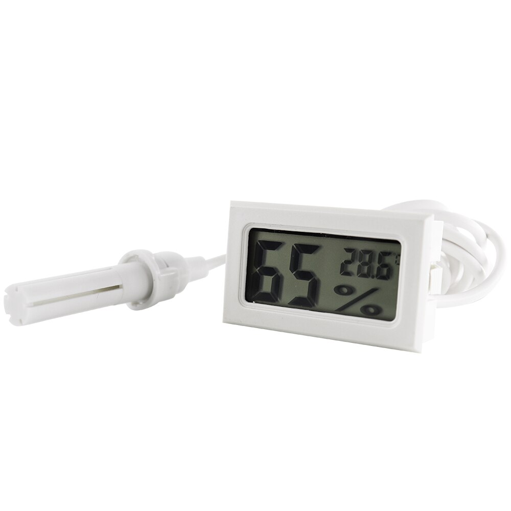 Mini Black Digital LCD Temperature Humidity Indoor Room Humidity Meter Thermometer Hygrometer Temperature Sensor Humidity: FY-12 White