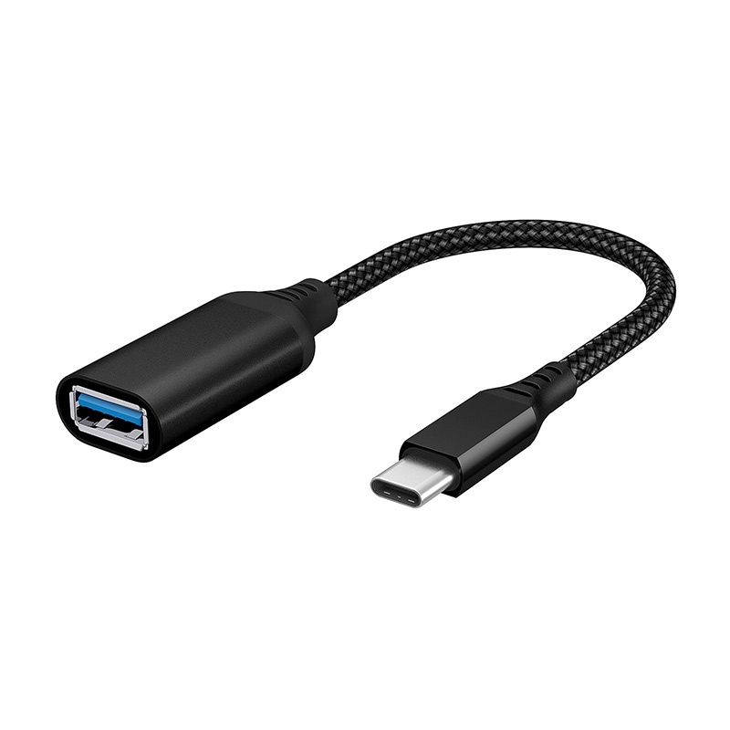 STONEGO USB do USB Dapter kabel OTG typu C męski do USB 3.0 2.0 żeński kabel do MacBook Pro Samsung Adapter typu C: Black