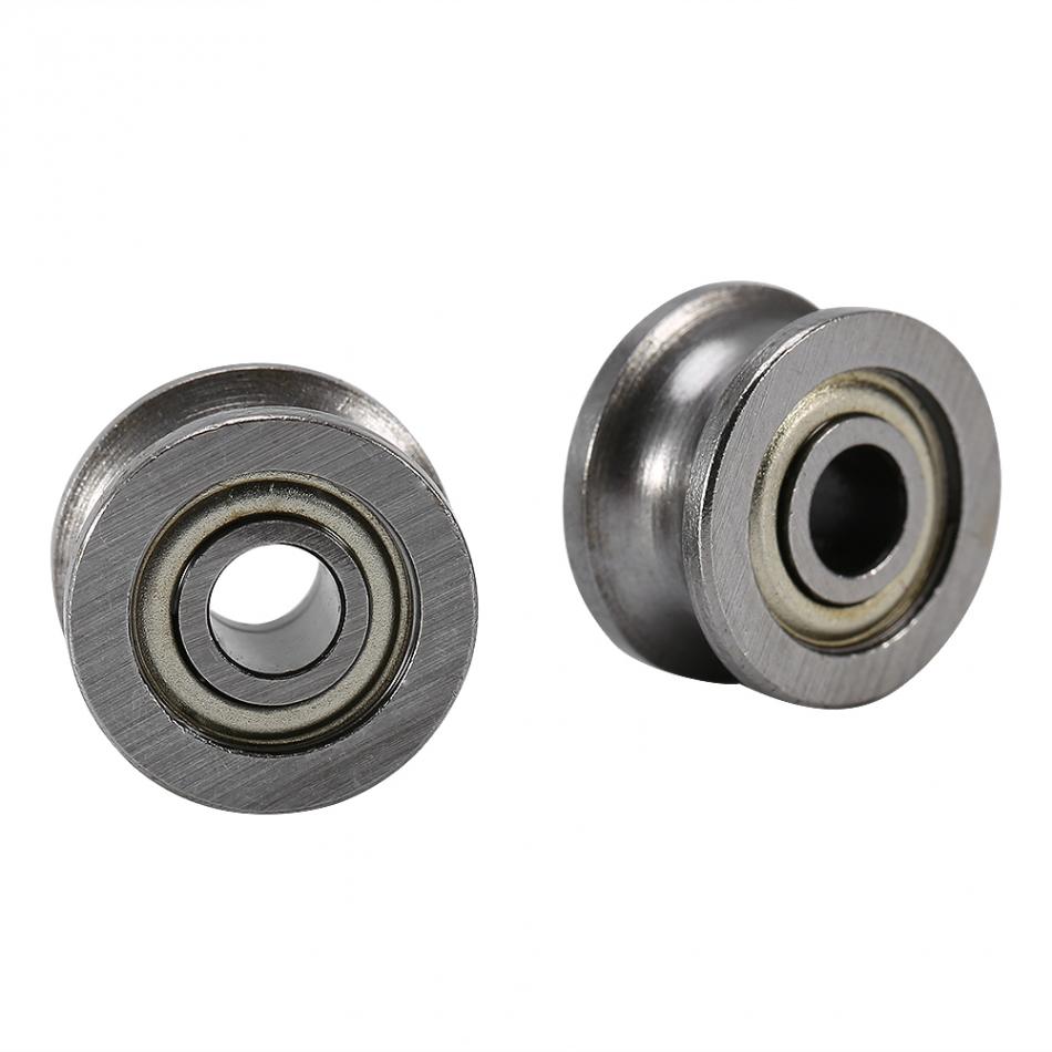 Polea de guía de rodamiento de bolas de ranura en U U624ZZ, sistema de movimiento lineal de pista de riel, 4*13*7mm, 10 Uds.