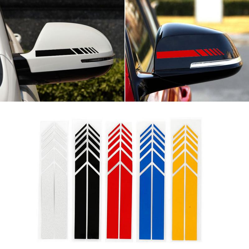 Auto Sticker Reflecterende Streep Marks Koplamp Decal Auto Decal Stickers Achteruitkijkspiegel Decal Turn Teken Pijl Stickers