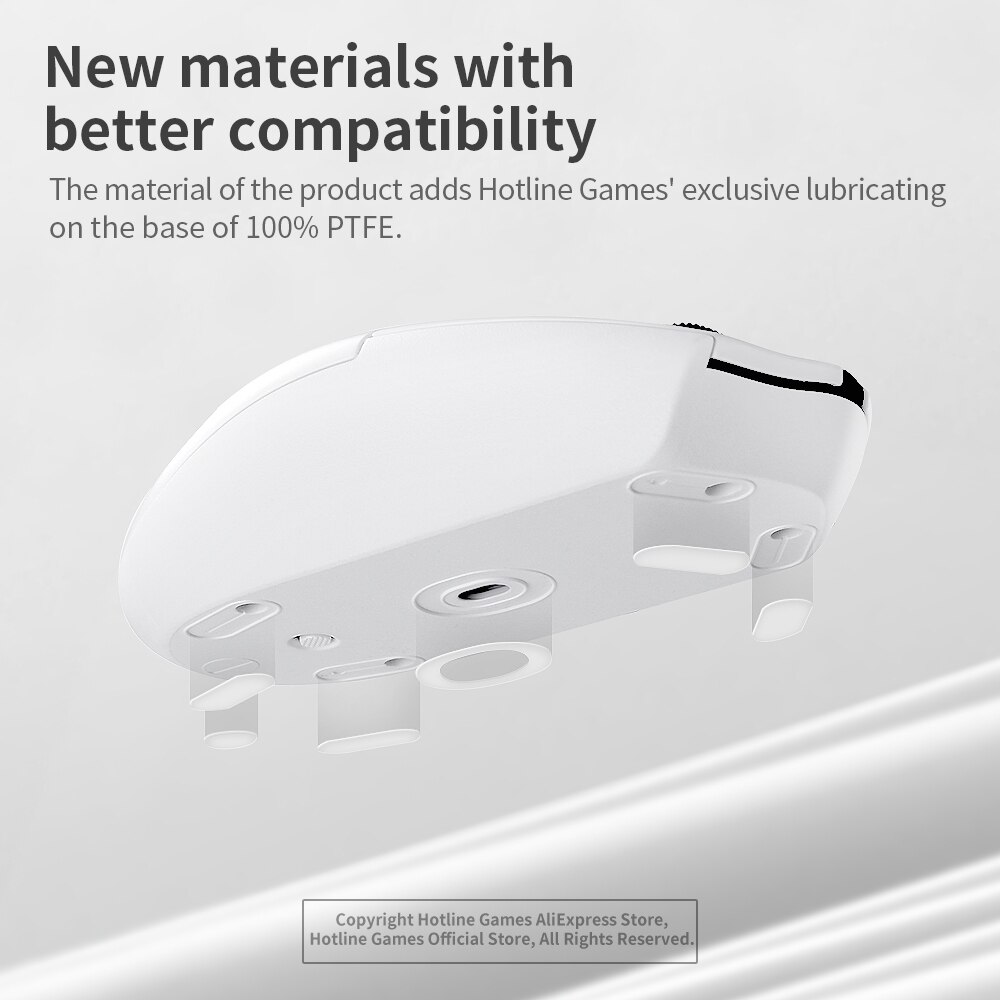 2Sets Holtine Games 3.0Plus Rounded Curved Edges Mouse Skates for Glorious Model O / Model O- Gaming Mouse Feet Pad Replacement