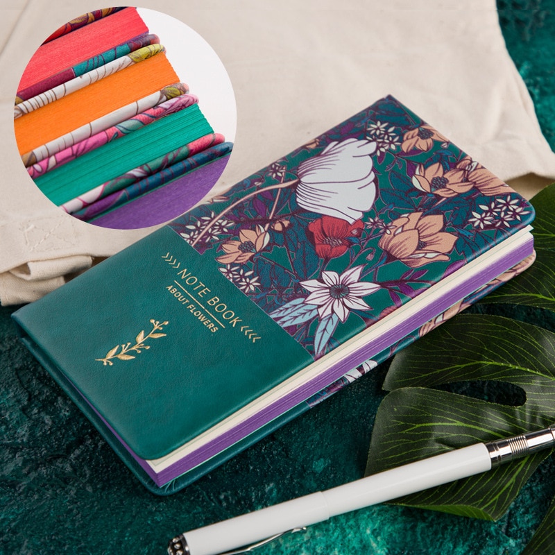 Flower Agenda A6 Diary Annual Plan Notebook Kawaii Portable Journal Monthly Weekly Planner School Office Supplies Stationery