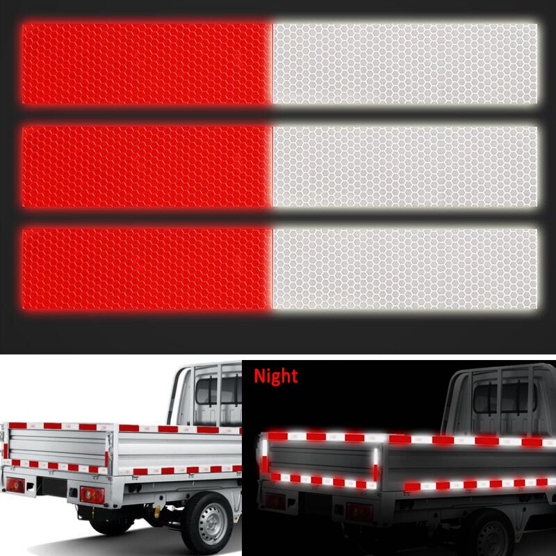 10 PCS rood/wit reflecterende Truck body stickers voor auto
