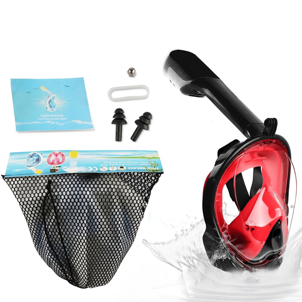 volle Gesicht Scuba Tauchen Maske Anti Fog Goggles mit Kamera Montieren Unterwasser Weiten Blick Schnorchel Schwimmen maske für Erwachsene jugend: 4A