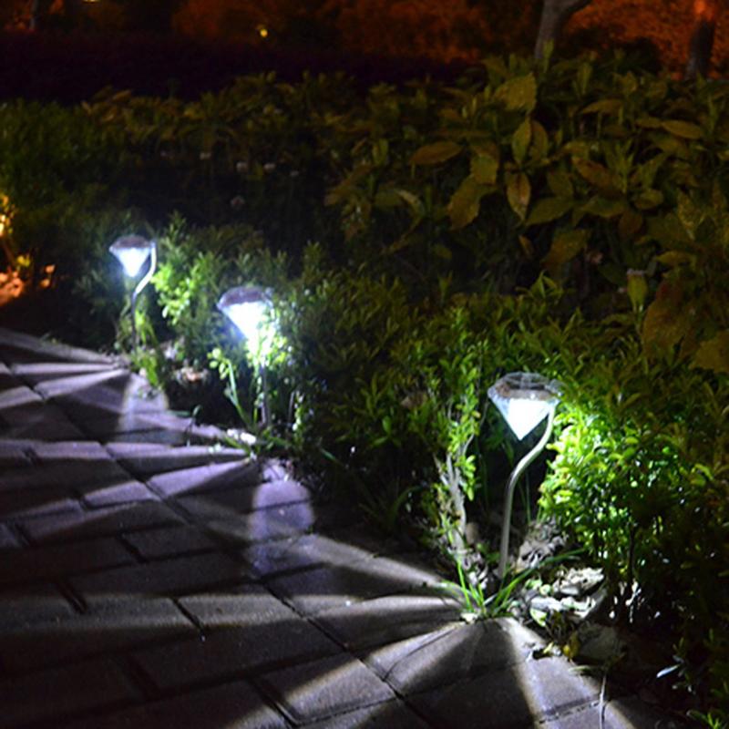 4 st solar led diamantlampa landskap innergårdsbelysning trädgårdsväg vägg gräsmatta dekoration utomhus villa ljus