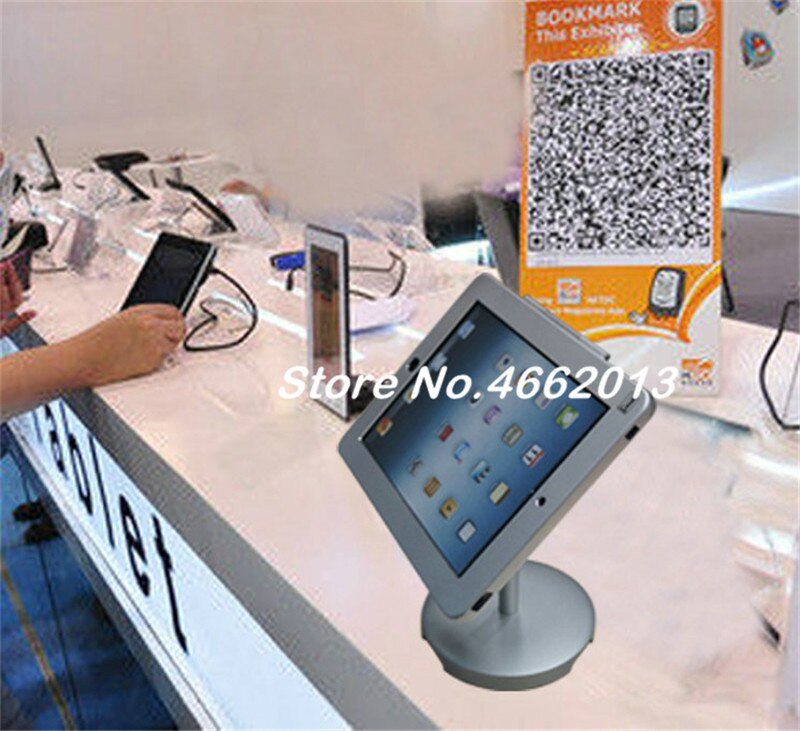 for iPad table holder safety stand locking enclosure display hotel countertop desk for 9.7" ipad 2/3/4/ air/pro iPad 9.7"