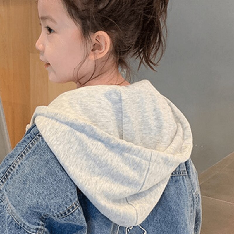 Baby Jongen Meisje Denim Capuchon Baby Waggel Jean Jas Kid Jean Kleding Baby Uitloper Lente Herfst Chaqueta Kleding 1-10Y