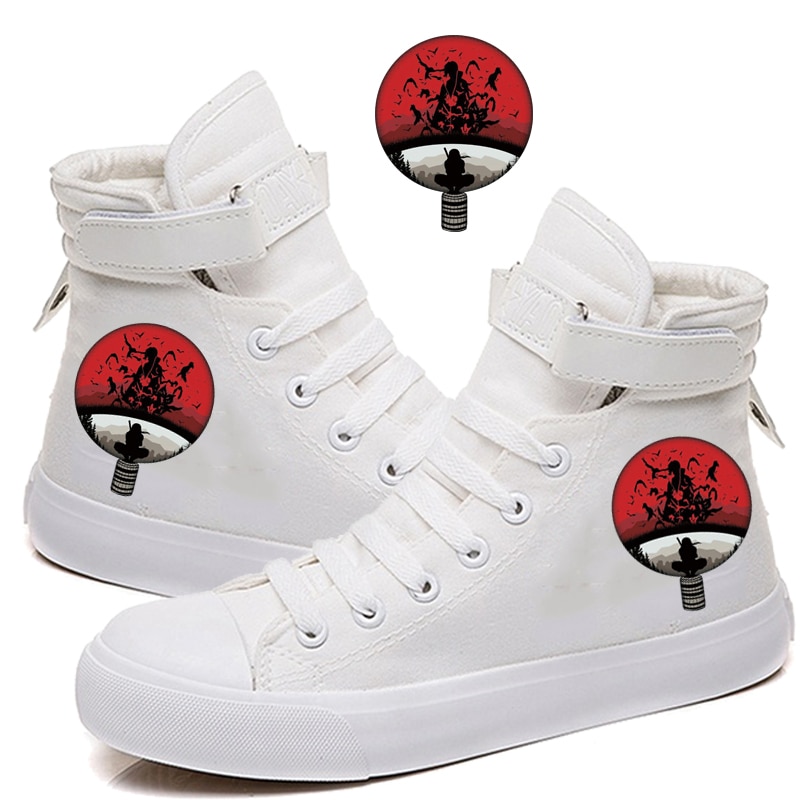 Anime Naruto Uchiha Itachi Printed Sneakers Hightop Casual Canvas Shoes