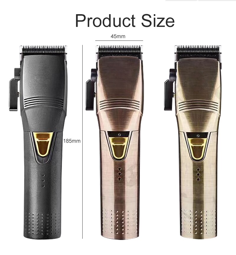 Tondeuse à cheveux numérique sans fil pour hommes, zero-gappedbarbarshop, tondeuse à cheveux Rechargeable, coupe à ras 0mm, t-blade, outliner pour tête chauve