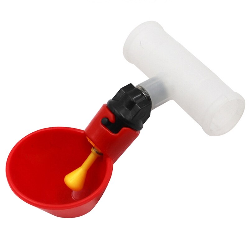 Wnvivi 10 stuks rode kip waterer cups, automatische vulling pluimvee drinkbak, gevogelte drinkbak water bekers voor eenden vogels (G3/4