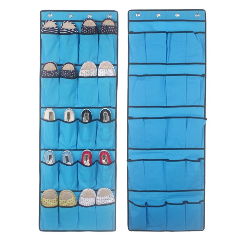Schoenenrek hanger deur hangende schoenenhanger non-woven stof schoenenrek 20 roosters rek schoenenrek transparante schoenenopslag