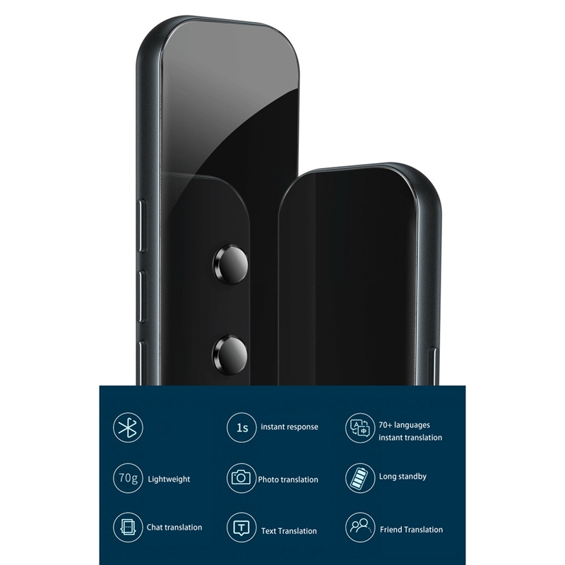 Traduttore di lingue istantaneo intelligente dispositivo portatile Bluetooth 4.2 foto testo traduzione vocale per viaggi all'aperto