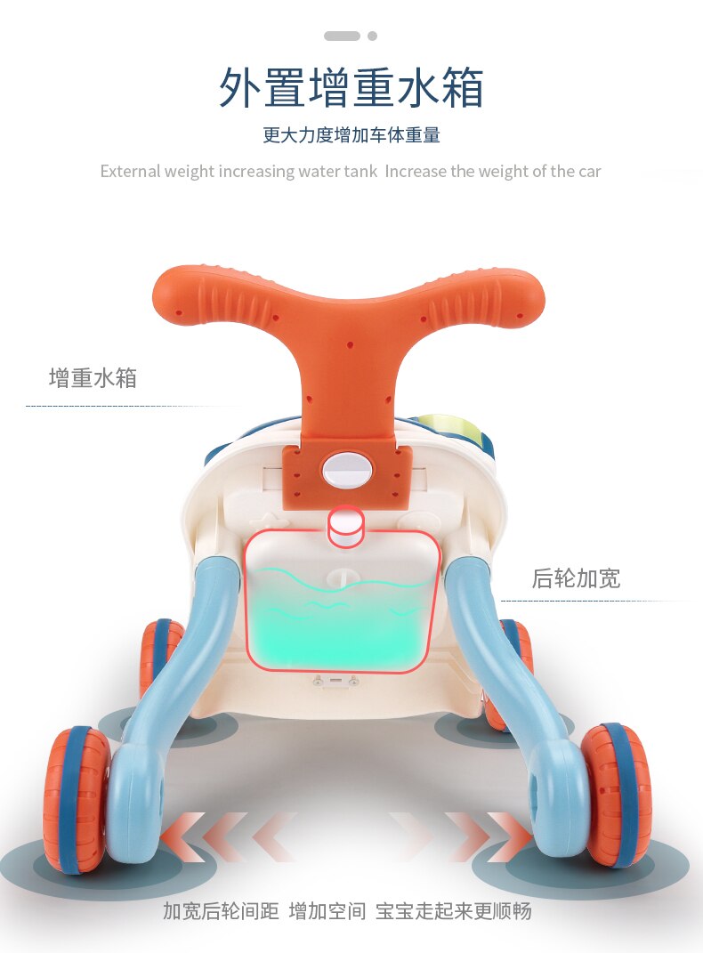 Baby baby lære at gå rollatorvogn multifunktionel anti-rollover børns anti-o-ben rullator