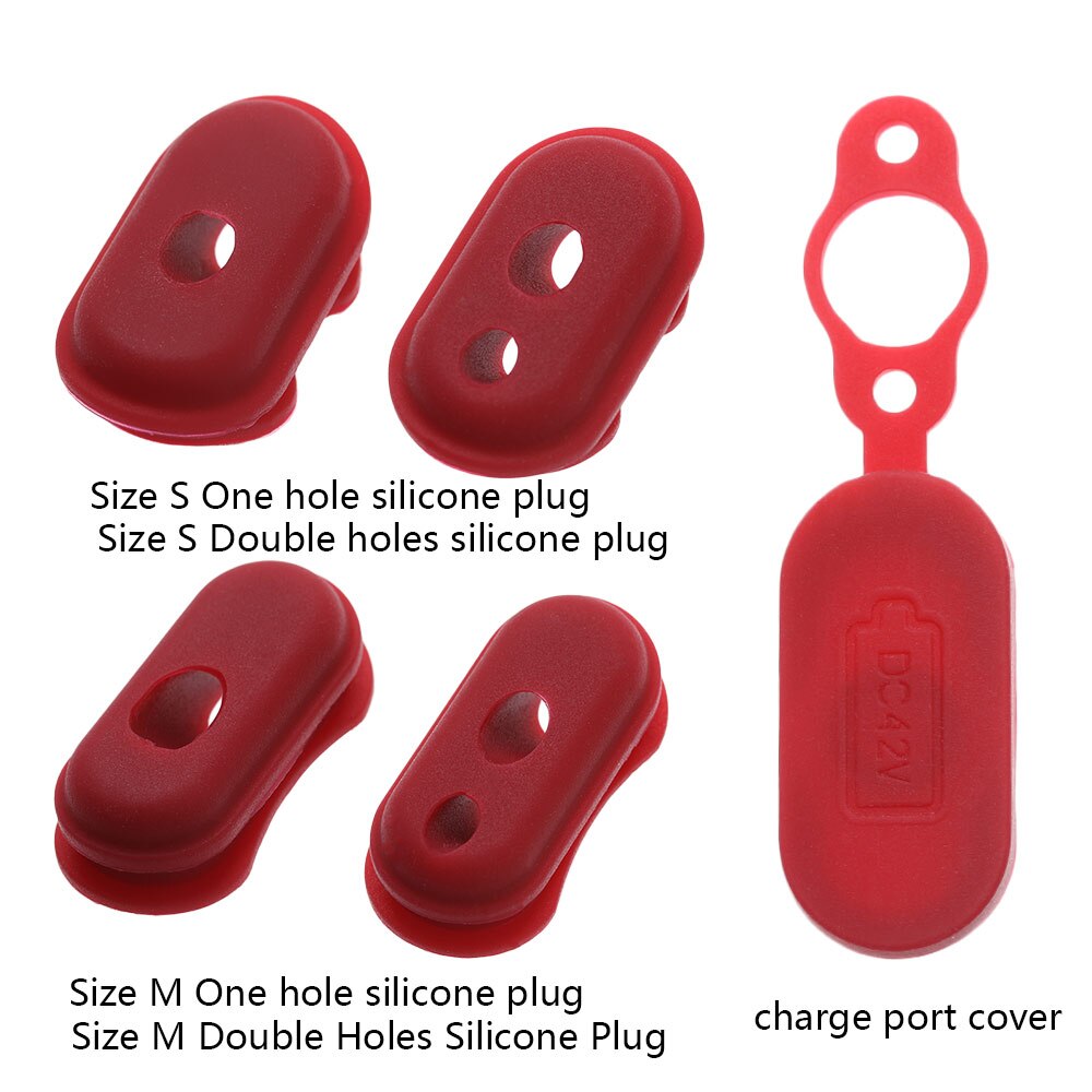 4/5pcs coperchio porta di ricarica custodia antipolvere parti di Scooter elettrici in gomma rossa accessori per Skateboard di alta qualità per XIAOMI M365