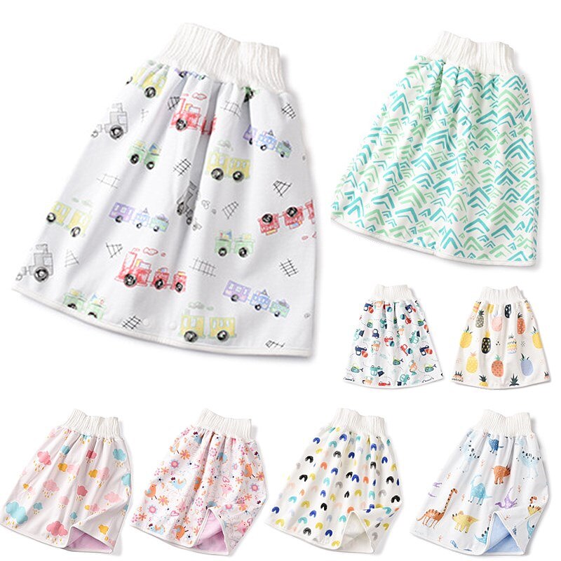 TPU Baby Diaper Skirt Infant Waterproof Toilet Training Pants Anti-Urine Bed Wetting Night Urine Artifact Children Cotton Diaper